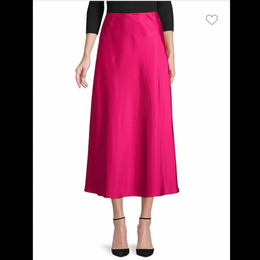 Rebecca Minkoff Davis Midi Skirt in color Fuschia